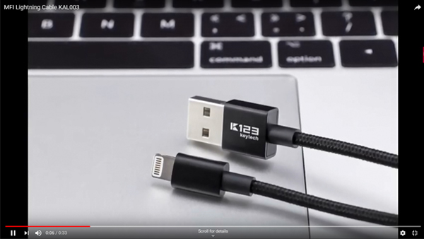 Câble Apple Lightning en nylon tressé 2,4 A