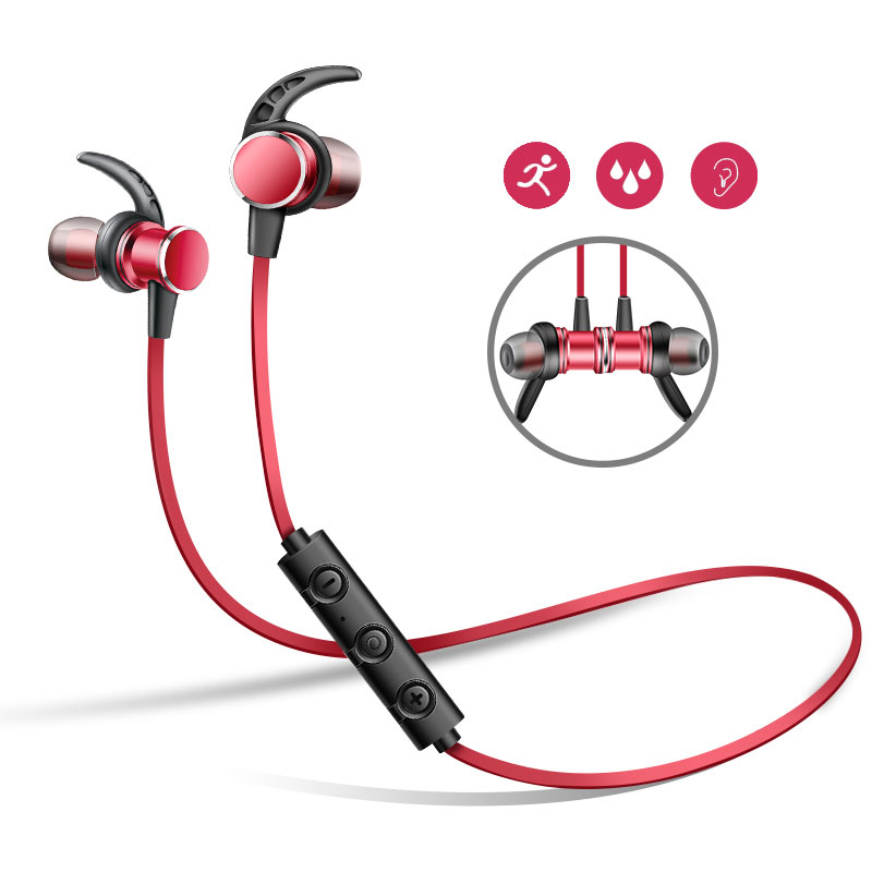 Nouveau casque Bluetooth sans fil tendance IPX4 écouteurs Bluetooth étanches avec connexion magnétique écouteurs sport pour la course à pied
